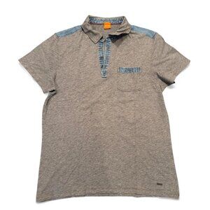 Grey Hugo Boss polo shirt